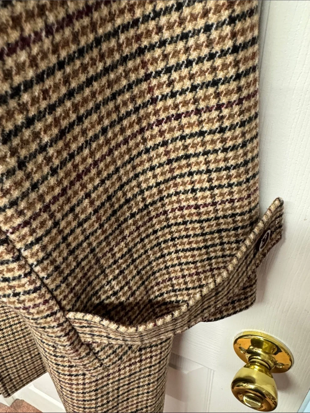 Shaq Car Coat Mens 4X Tall Brown Plaid Long Jacket 4XLT